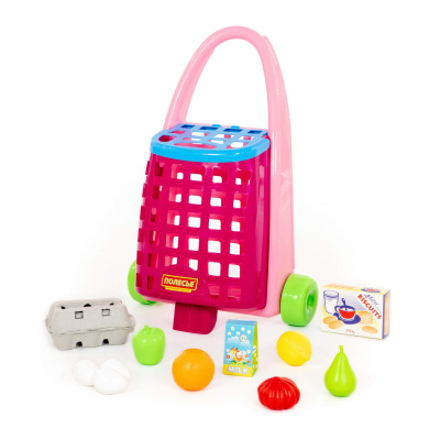 Забавная тележка и набор продуктов Полесье 67944